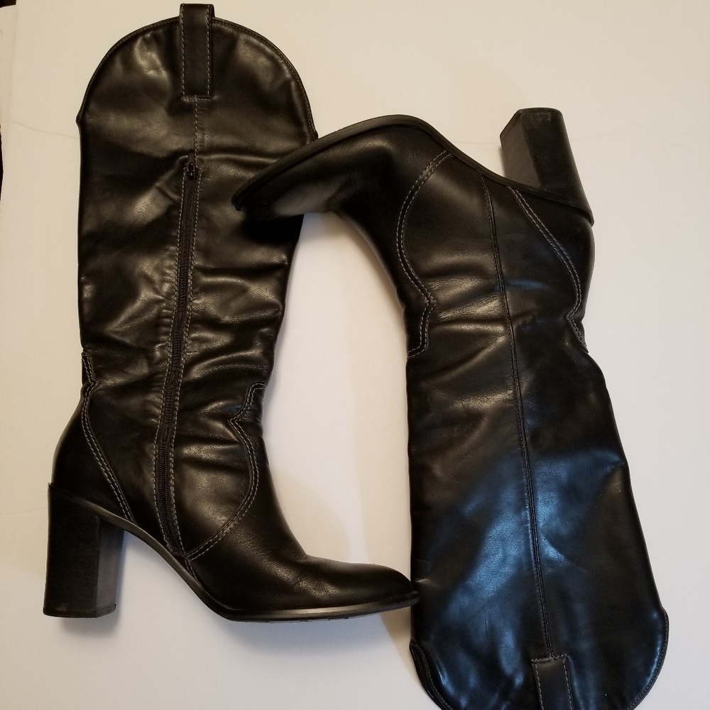 Franco Sarto Brown Leather Riding Boots Size 10M